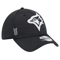 Men's New Era  Black Toronto Blue Jays 2024 MLB Clubhouse 39THIRTY Flex Fit Hat
