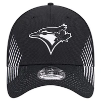 Men's New Era Black Toronto Blue Jays Active Dash Mark 39THIRTY Flex Hat