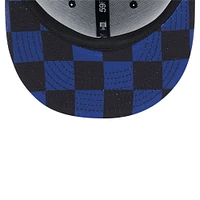 Men's New Era Black Toronto Blue Jays Checkered Undervisor 59FIFTY Fitted Hat