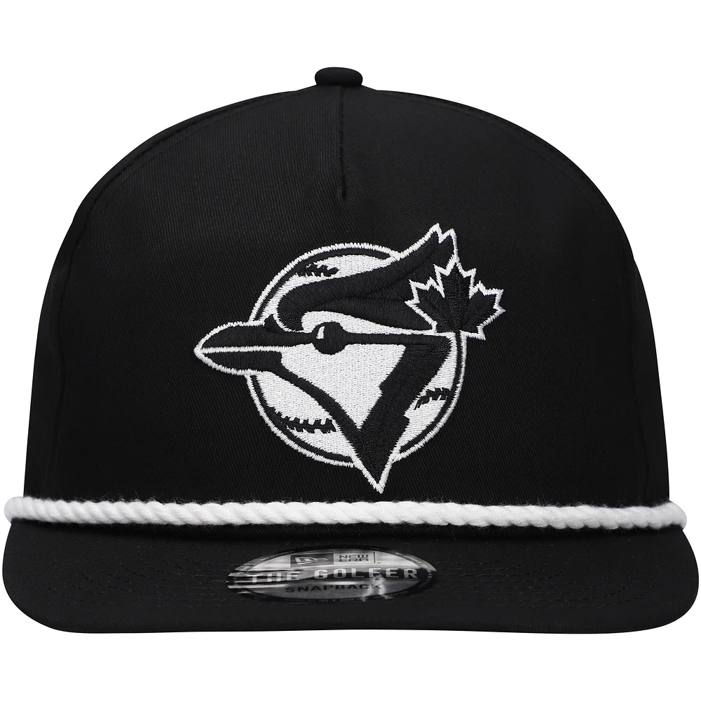 Men's New Era Black Toronto Blue Jays Golfer Snapback Hat
