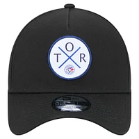 Men's New Era Black Toronto Blue Jays Mojo Dojo A-Frame 9FORTY Adjustable Hat