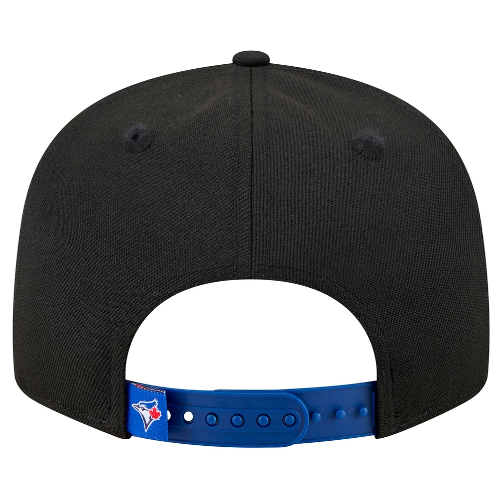 Men's New Era Black Toronto Blue Jays Splatter 9FIFTY Snapback Hat