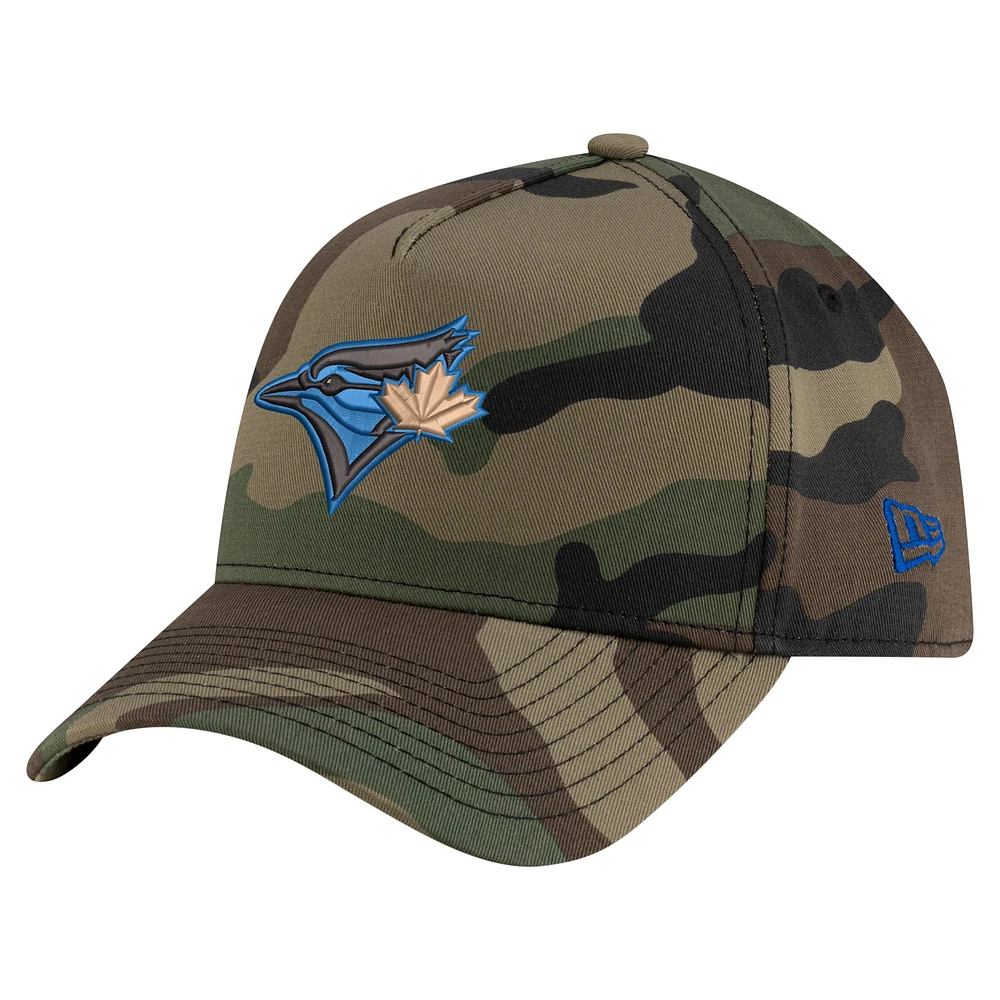 Casquette ajustable A-Frame 9FORTY Woodland Team Pop des Blue Jays de Toronto de New Era pour homme