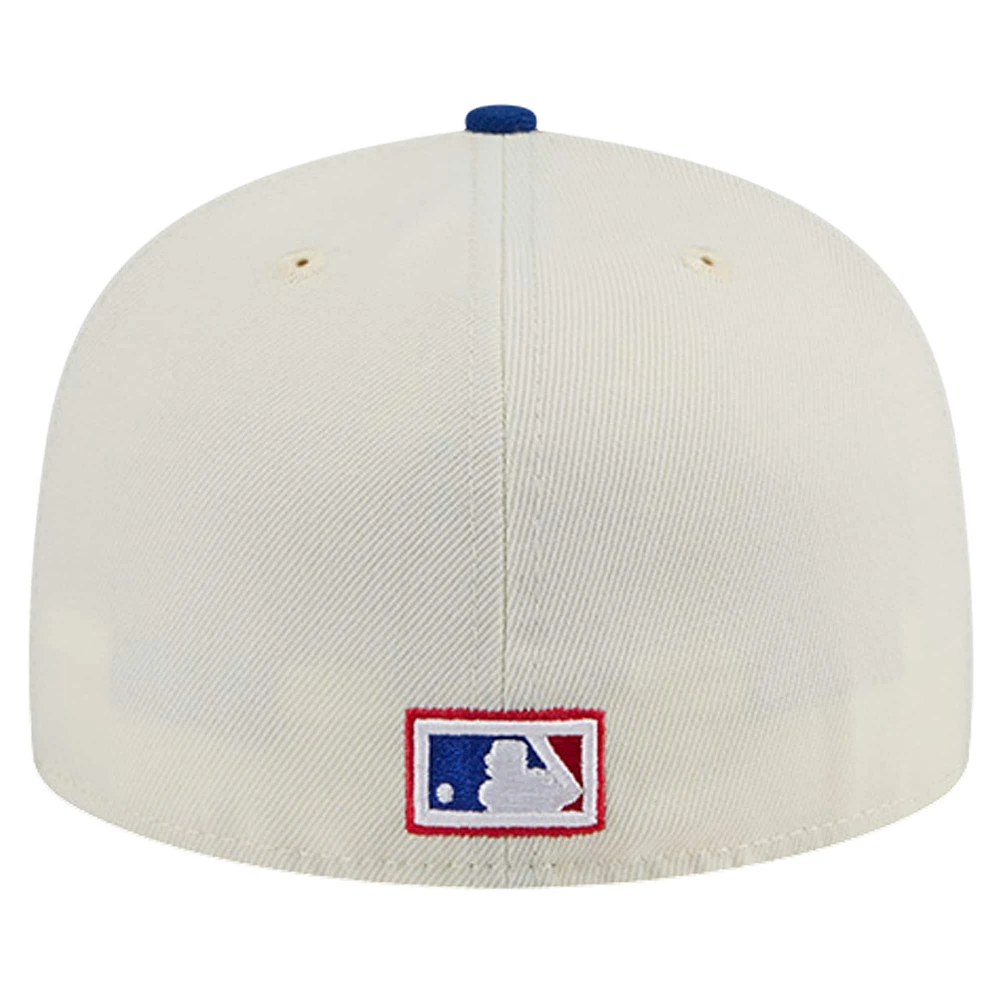 Men's New Era Cream Toronto Blue Jays Cooperstown Collection Chrome 59FIFTY Fitted Hat
