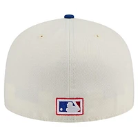 Men's New Era Cream Toronto Blue Jays Cooperstown Collection Chrome 59FIFTY Fitted Hat