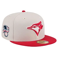 Men's New Era Khaki/Red Toronto Blue Jays 2024 MLB Canada Day 59FIFTY Fitted Hat