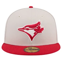 Men's New Era Khaki/Red Toronto Blue Jays 2024 MLB Canada Day 59FIFTY Fitted Hat