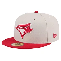 Men's New Era Khaki/Red Toronto Blue Jays 2024 MLB Canada Day 59FIFTY Fitted Hat