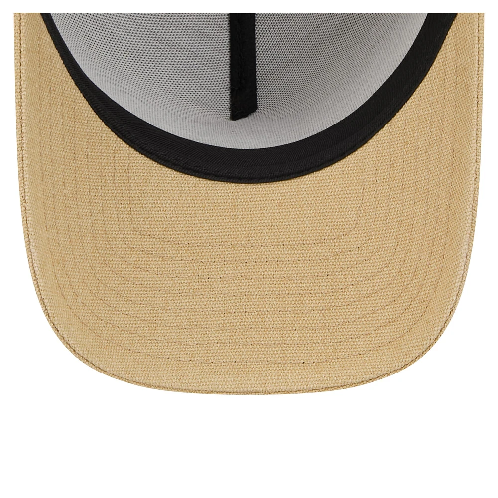 Men's New Era Khaki Toronto Blue Jays Logo Essentials 9FORTY A-Frame Adjustable Hat