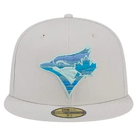 Men's New Era Khaki Toronto Blue Jays Stone Mist 59FIFTY Fitted Hat