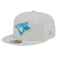 Men's New Era Khaki Toronto Blue Jays Stone Mist 59FIFTY Fitted Hat