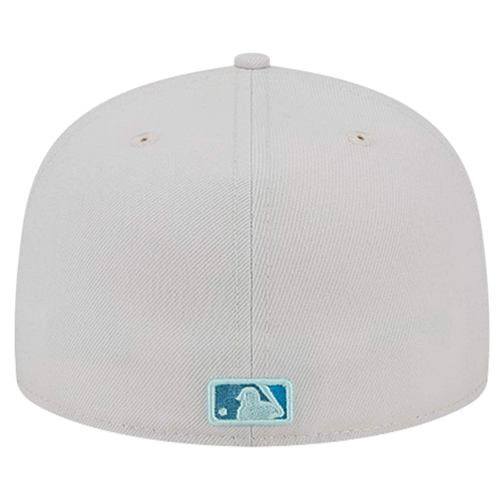 Men's New Era Khaki Toronto Blue Jays Stone Mist 59FIFTY Fitted Hat