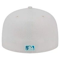 Men's New Era Khaki Toronto Blue Jays Stone Mist 59FIFTY Fitted Hat