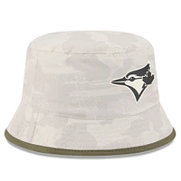 Men's New Era  Light Beige Toronto Blue Jays 2025 Armed Forces Day Bucket Hat