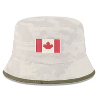 Men's New Era  Light Beige Toronto Blue Jays 2025 Armed Forces Day Bucket Hat