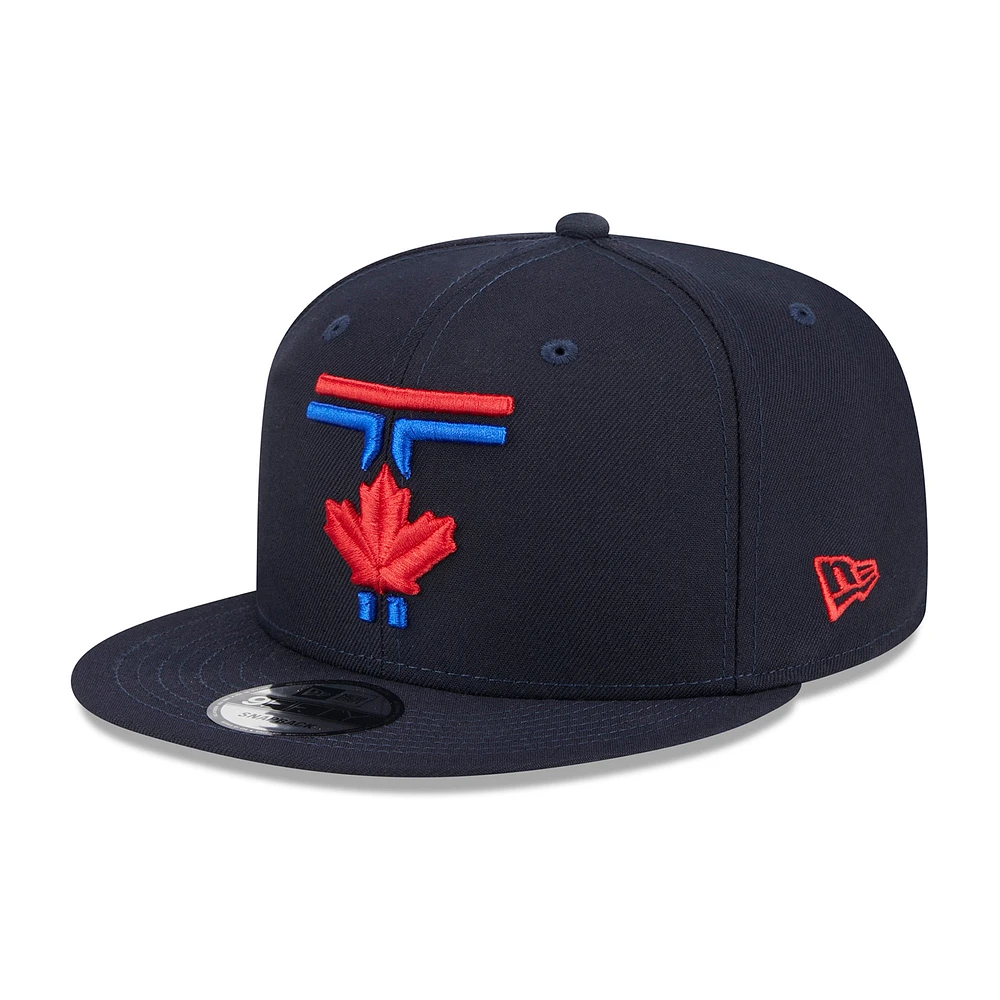 Casquette Snapback 9FIFTY New Era pour hommes des Blue Jays de Toronto 2024 City Connect bleu marine