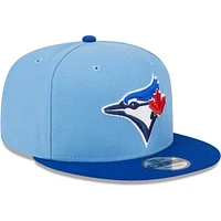 Men's New Era Powder Blue Toronto Blue Jays 2024 Batting Practice On-Field 9FIFTY Snapback Hat