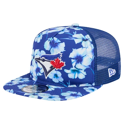Casquette camionneur à pression New Era Royal Toronto Blue Jays Adventure Pattern pour homme