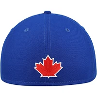Casquette ajustée 59FIFTY à double logo des Blue Jays de Toronto New Era pour hommes, bleue