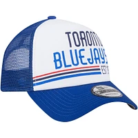 Men's New Era Royal Toronto Blue Jays Stacked 9FORTY Trucker Adjustable Hat