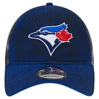 Men's New Era Royal Toronto Blue Jays Team Slick Trucker 9TWENTY Adjustable Hat