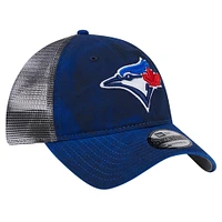 Men's New Era Royal Toronto Blue Jays Team Slick Trucker 9TWENTY Adjustable Hat