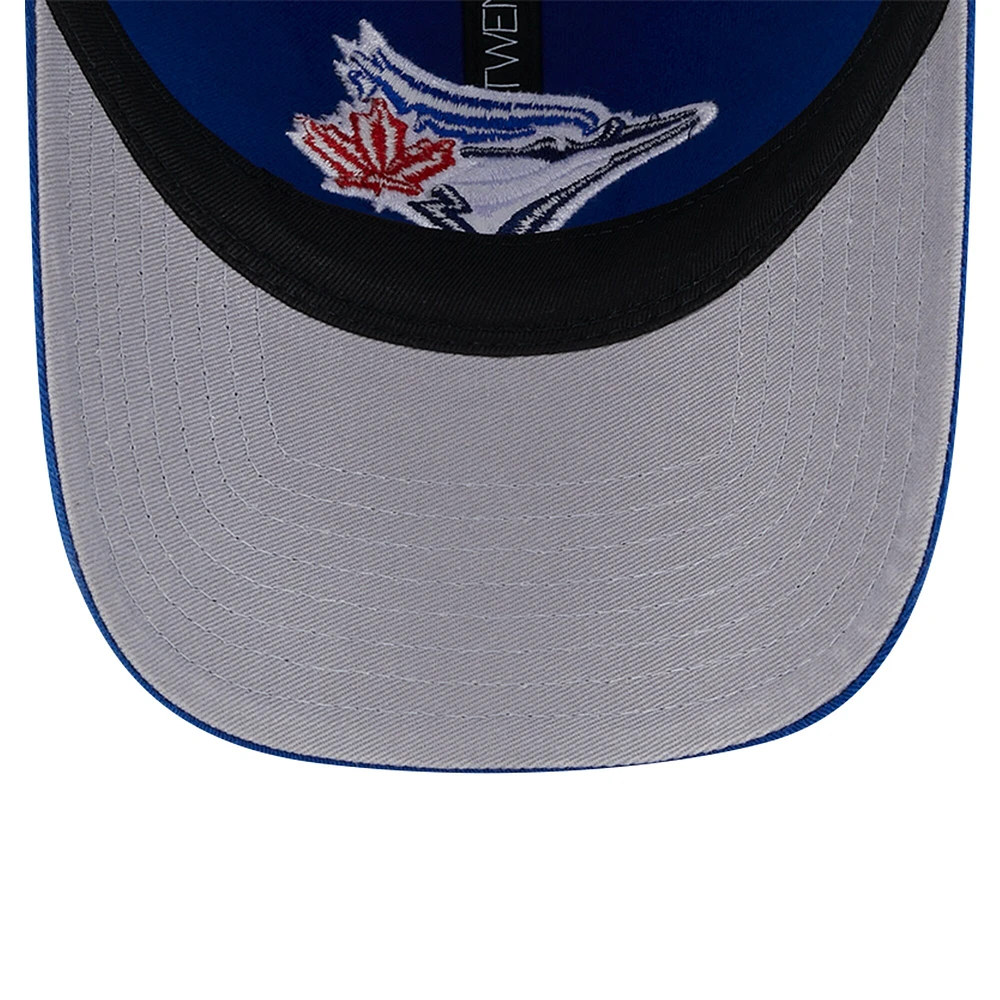 Men's New Era Royal Toronto Blue Jays Team Slick Trucker 9TWENTY Adjustable Hat