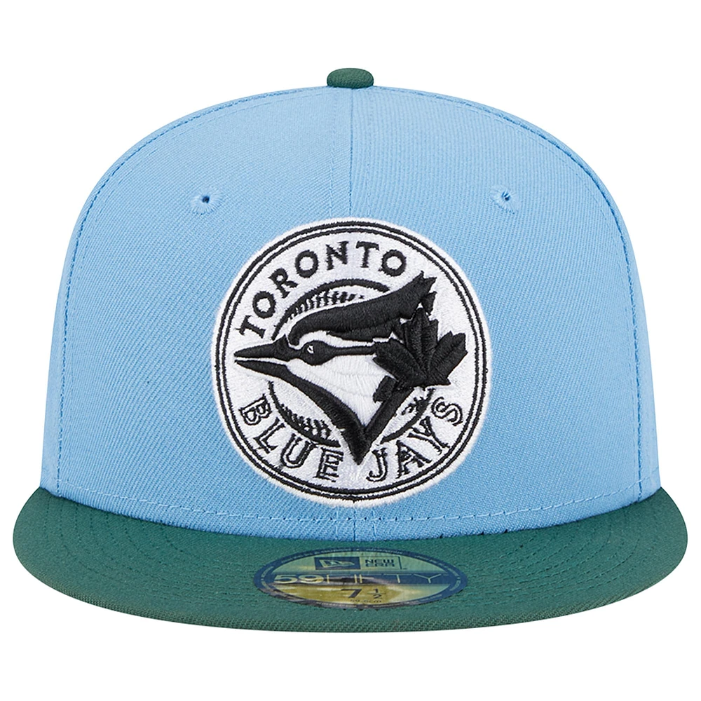 Casquette ajustée 59FIFTY pour homme des Toronto Blue Jays 40e anniversaire de la saison bleu ciel/coriandre New Era