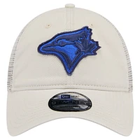 Men's New Era Stone Toronto Blue Jays Game Day Trucker 9TWENTY Snapback Hat