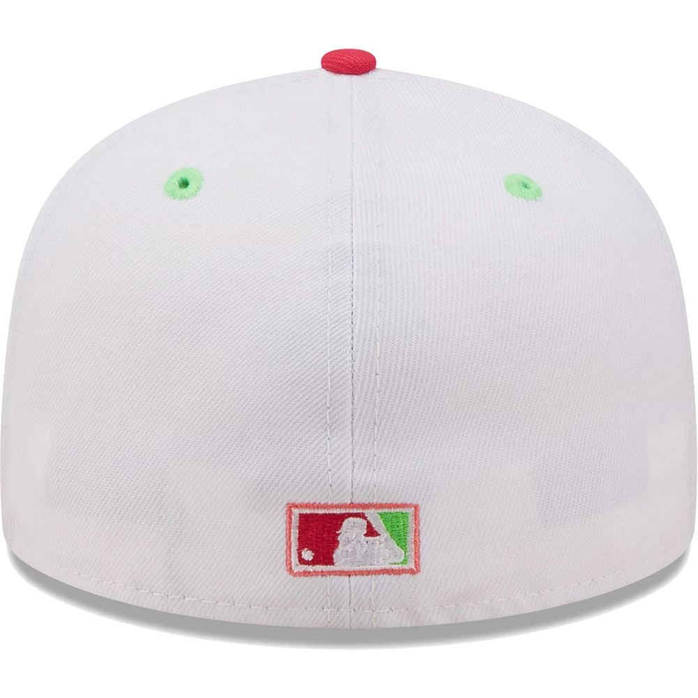 Men's New Era White/Coral Toronto Blue Jays 1992 World Series Strawberry Lolli 59FIFTY Fitted Hat