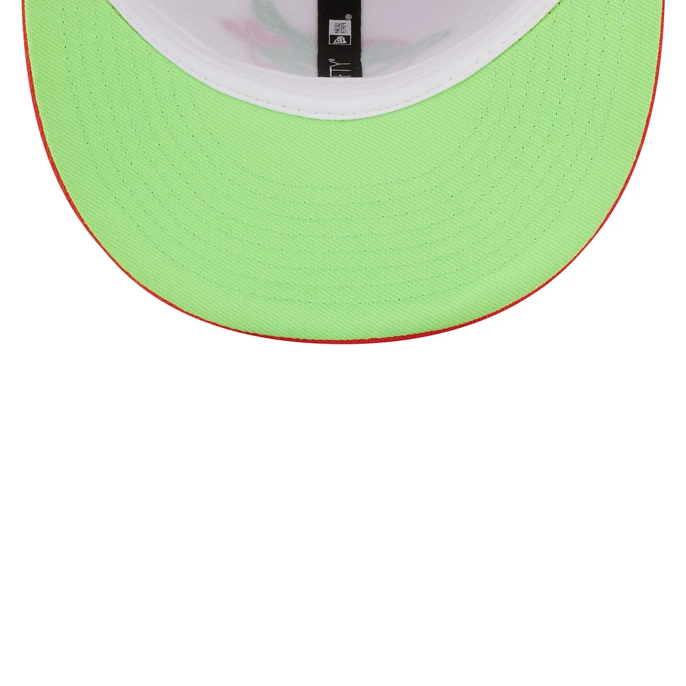 Men's New Era White/Coral Toronto Blue Jays 1992 World Series Strawberry Lolli 59FIFTY Fitted Hat