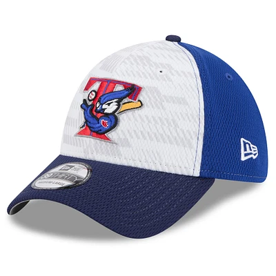 Casquette New Era Toronto Blue Jays 2025 MLB Clubhouse 39THIRTY Flex pour homme, blanche/bleu marine