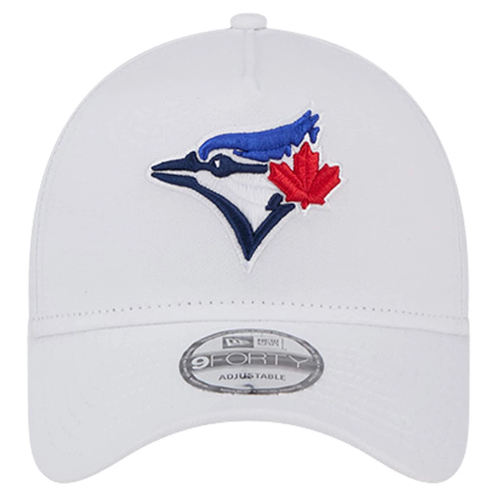 Men's New Era White Toronto Blue Jays TC A-Frame 9FORTY Adjustable Hat