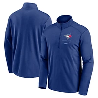 Men's Nike Blue Toronto Jays Franchise Logo Pacer Lightweight Performance Half-Zip Top