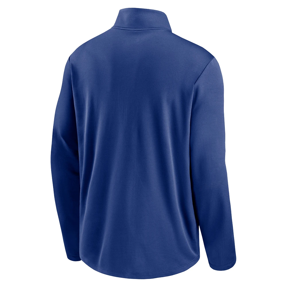 Men's Nike Blue Toronto Jays Franchise Logo Pacer Lightweight Performance Half-Zip Top