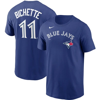 T-shirt avec nom et numéro Nike Bo Bichette Royal des Blue Jays de Toronto pour hommes