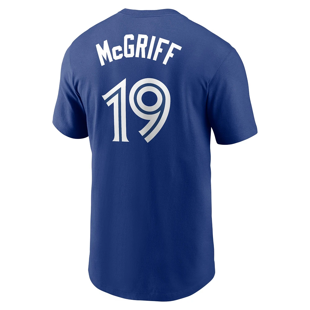 Men's Nike Fred McGriff Royal Toronto Blue Jays Name & Number T-Shirt