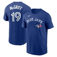 Men's Nike Fred McGriff Royal Toronto Blue Jays Name & Number T-Shirt