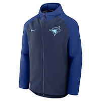 Men's Nike Navy/Royal Toronto Blue Jays Authentic Collection Performance Raglan Full-Zip Jacket
