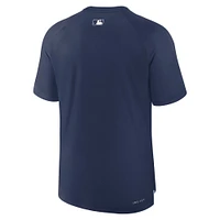 Men's Nike Navy Toronto Blue Jays Authentic Collection Pregame Raglan Performance T-Shirt