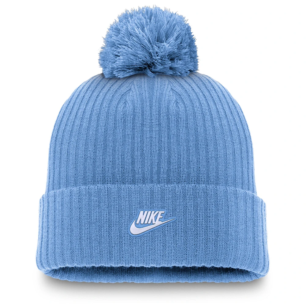 Men's Nike Powder Blue Toronto Blue Jays Cooperstown Collection Patch Cuffed Knit Hat with Pom