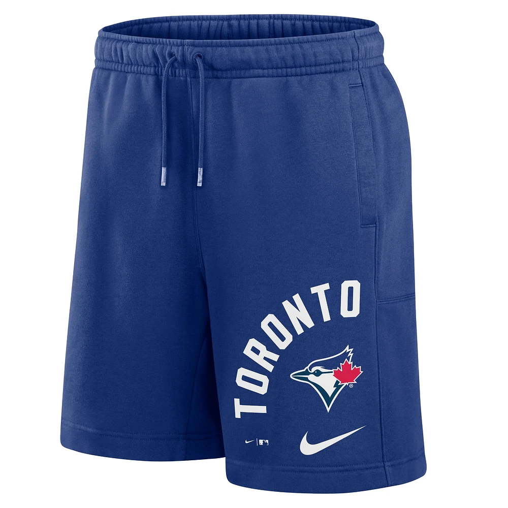 Men's Nike Royal Toronto Blue Jays Arched Kicker Fleece Shorts