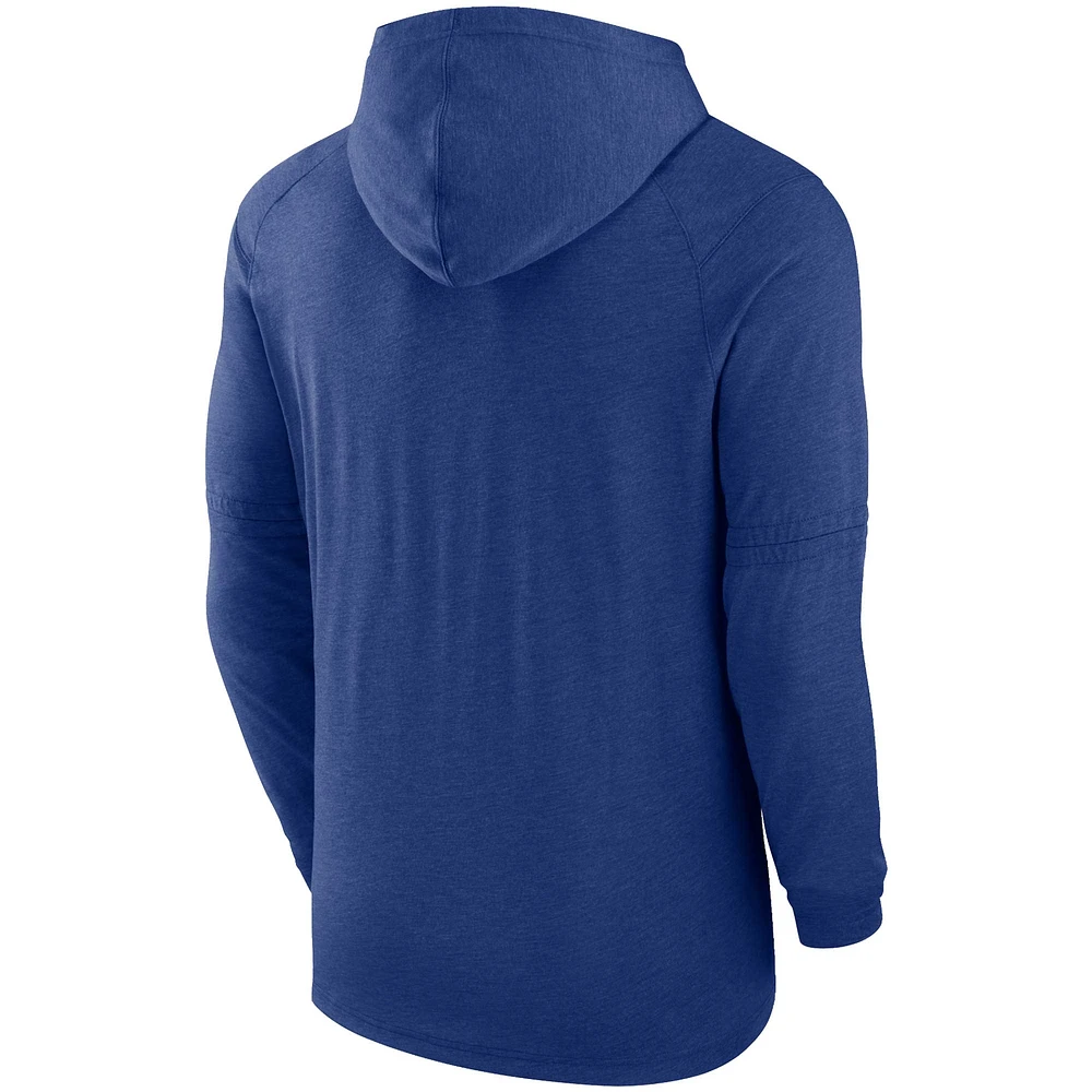 Men's Nike Royal Toronto Blue Jays Authentic Collection Tri-Blend Performance Pullover Hoodie