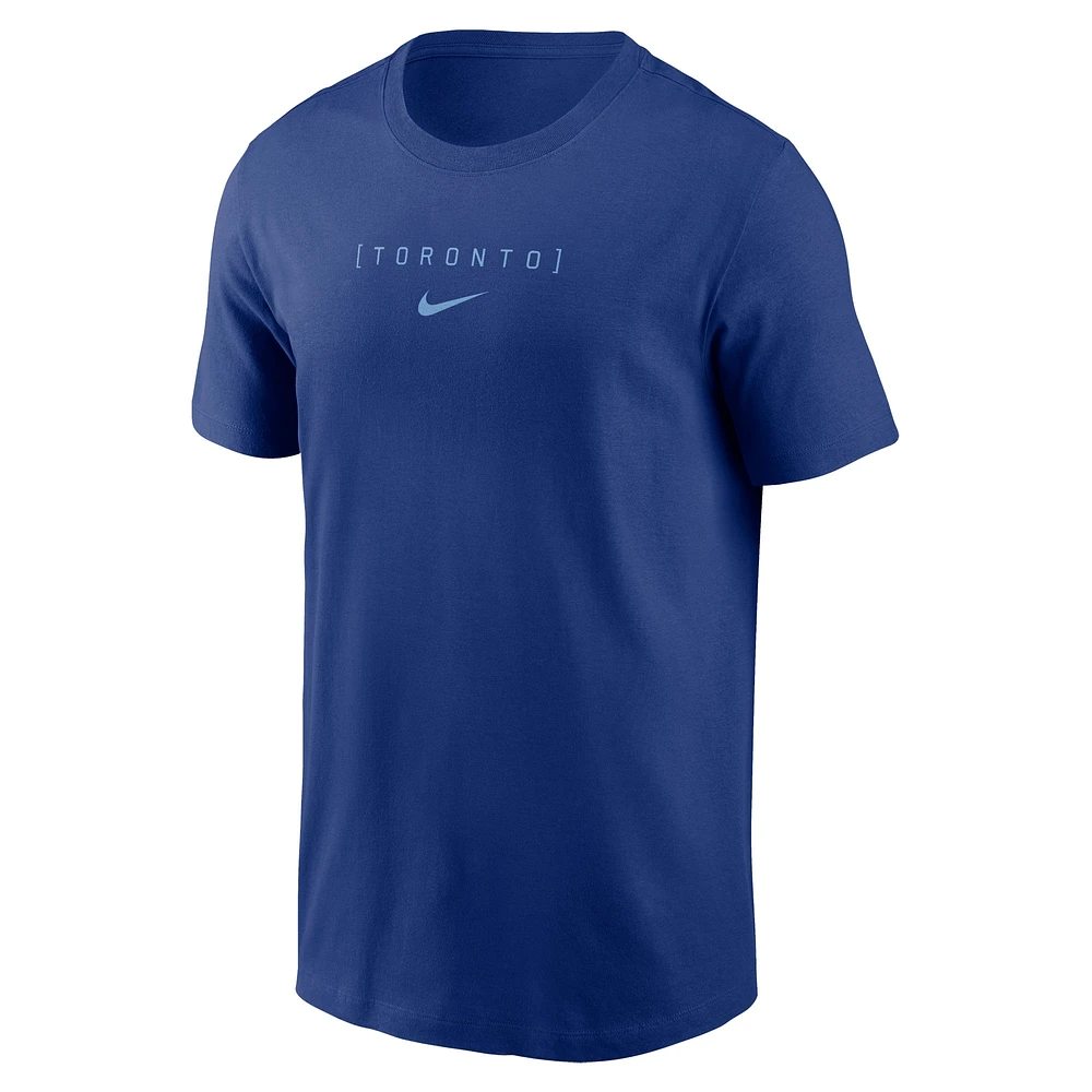 T-shirt Nike Royal Toronto Blue Jays avec grand logo dans le dos pour homme
