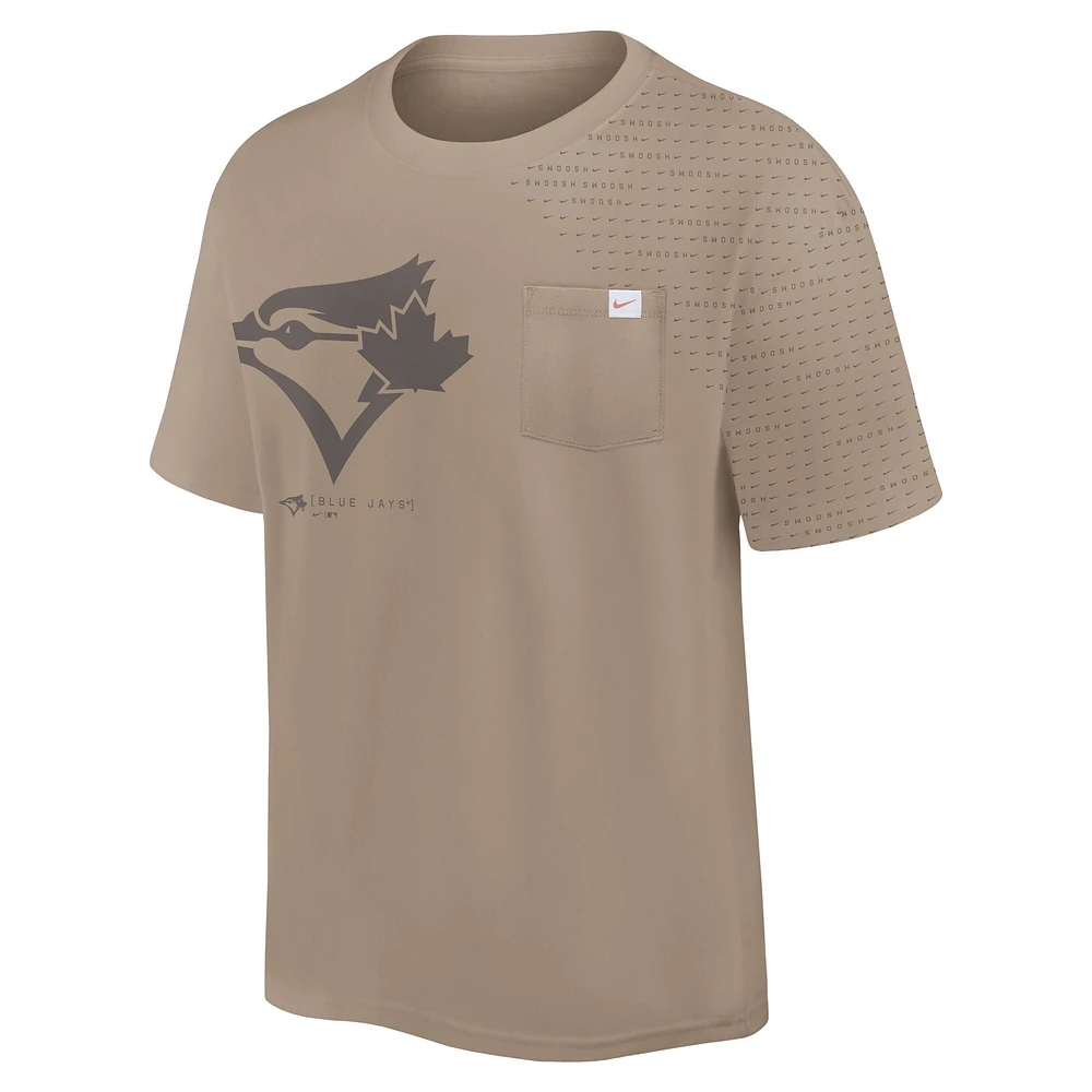 Men's Nike Tan Toronto Blue Jays Statement Max90 Pocket T-Shirt