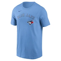 Men's  Nike Vladimir Guerrero Jr. Powder Blue Toronto Jays Name & Number T-Shirt