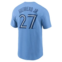 Men's  Nike Vladimir Guerrero Jr. Powder Blue Toronto Jays Name & Number T-Shirt