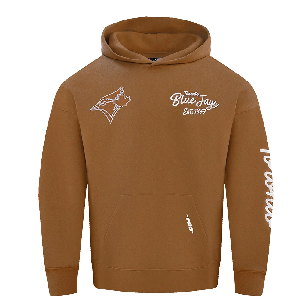 Men's Pro Standard Brown Toronto Blue Jays Paint the City Pullover Hoodie