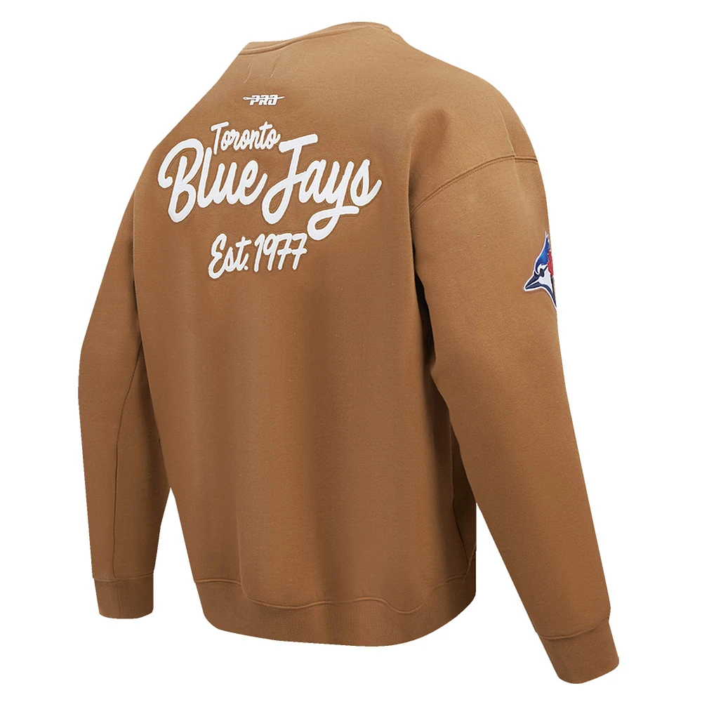 Men's Pro Standard Brown Toronto Blue Jays Paint the City Pullover Sweatshirt