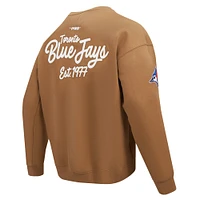 Men's Pro Standard Brown Toronto Blue Jays Paint the City Pullover Sweatshirt